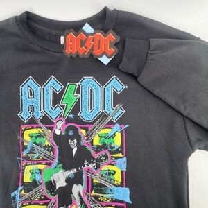 ACDC Black Graphic Sweatshirt Blow‎ Up Your Video Small S Pullover Band NWT